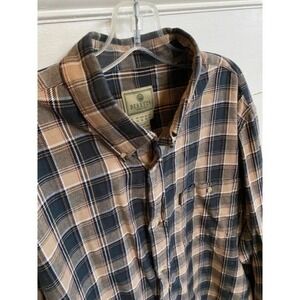 beretta | Shirts | Beretta Mens Xxl Brown Navy Plaid Flannel Button ...
